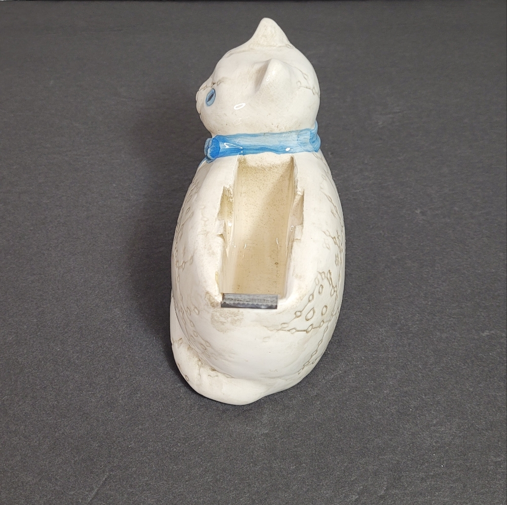 Vintage Cute Ceramic Kitty Cat Scotch Tape Dispenser 1985 HCL Rare - Picture 3 of 12
